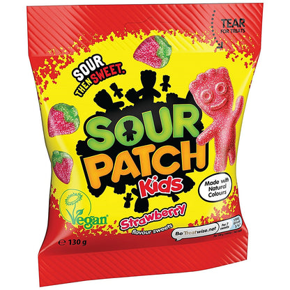 Sour Patch Kids Strawberry Gum Sweets, 130g, Pack of 10 Easy2Order : KS22773