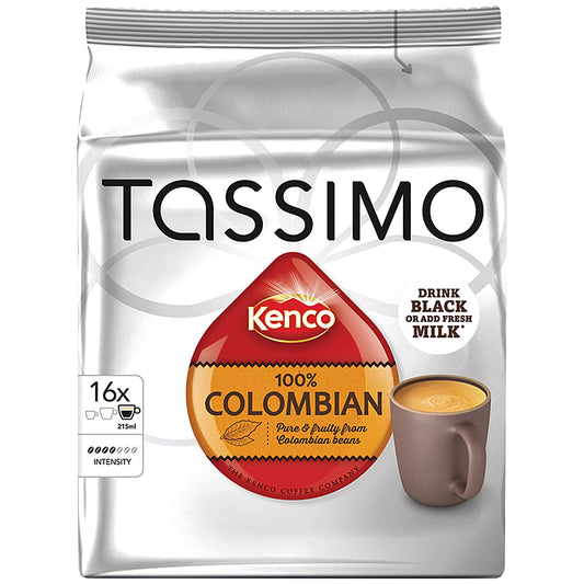 Tassimo Kenco Colombian Coffee Pods, 16 Capsules, Pack of 5