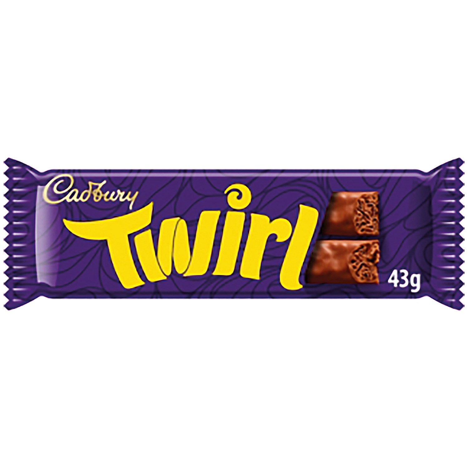 Cadbury Twirl Chocolate Bar, 43g, Pack of 48