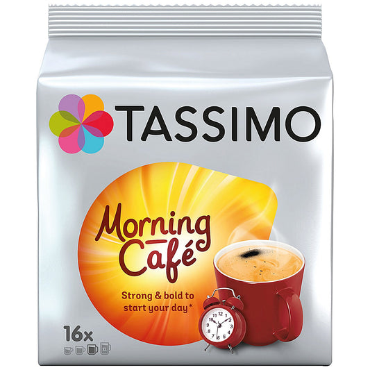 Tassimo Morning Cafe Coffee Pods, 16 Capsules, Pack of 5