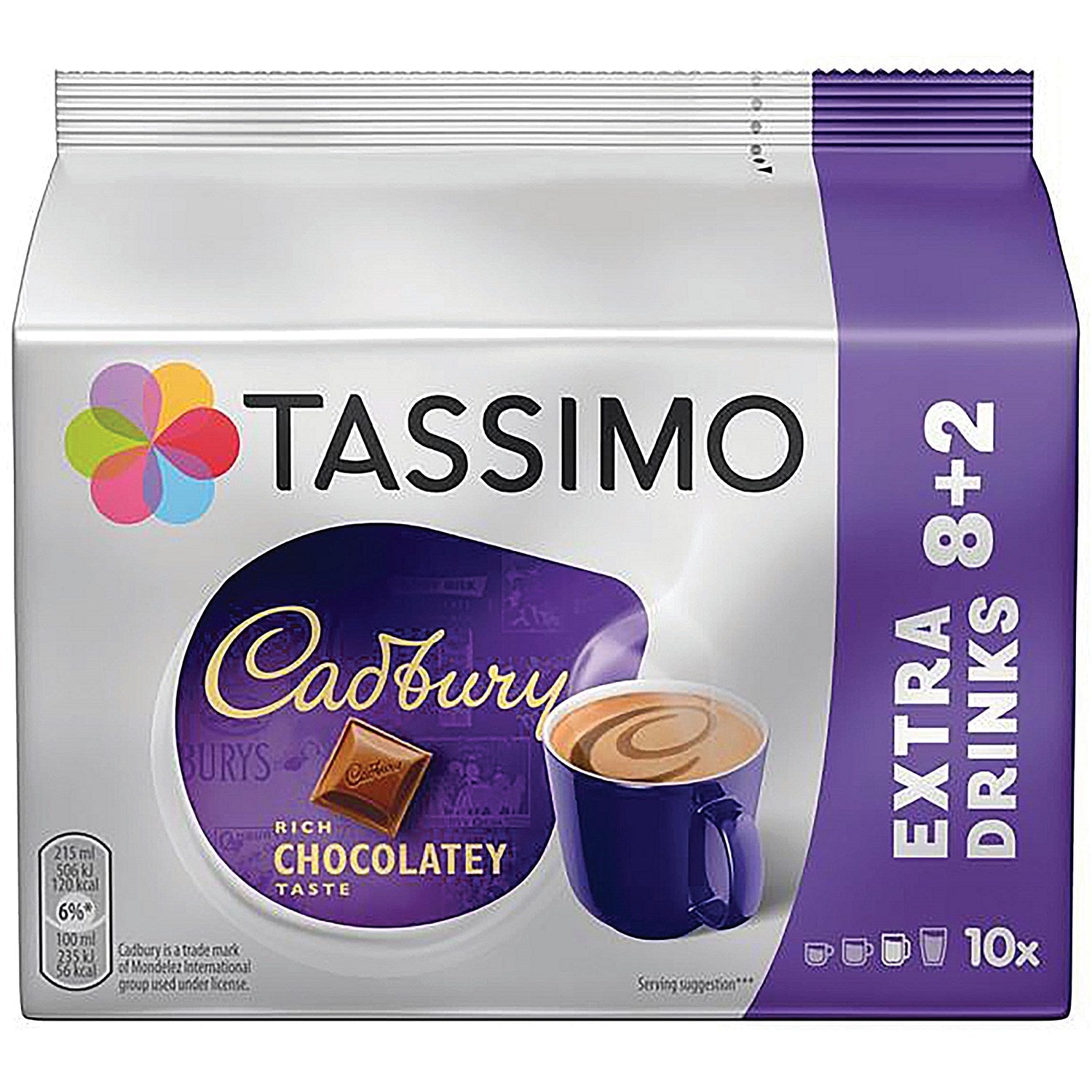 Tassimo Cadbury Hot Chocolate, 5x10 Pods, Pack of 50 Easy2Order : KS57957