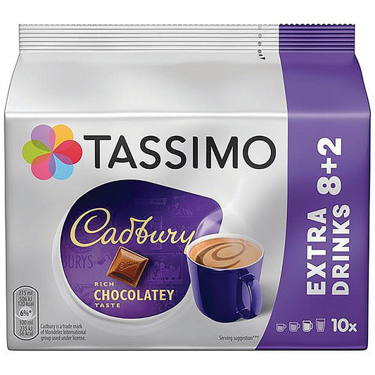 Tassimo Cadbury Hot Chocolate, 5x10 Pods, Pack of 50 Easy2Order : KS57957