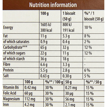 Belvita Breakfast Choc Chips Soft Bakes, 50g, Pack of 20