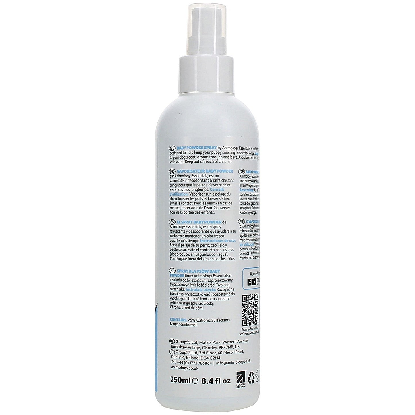 Animology Essentials Baby Powder Fragrance Spray for Puppies 250ml