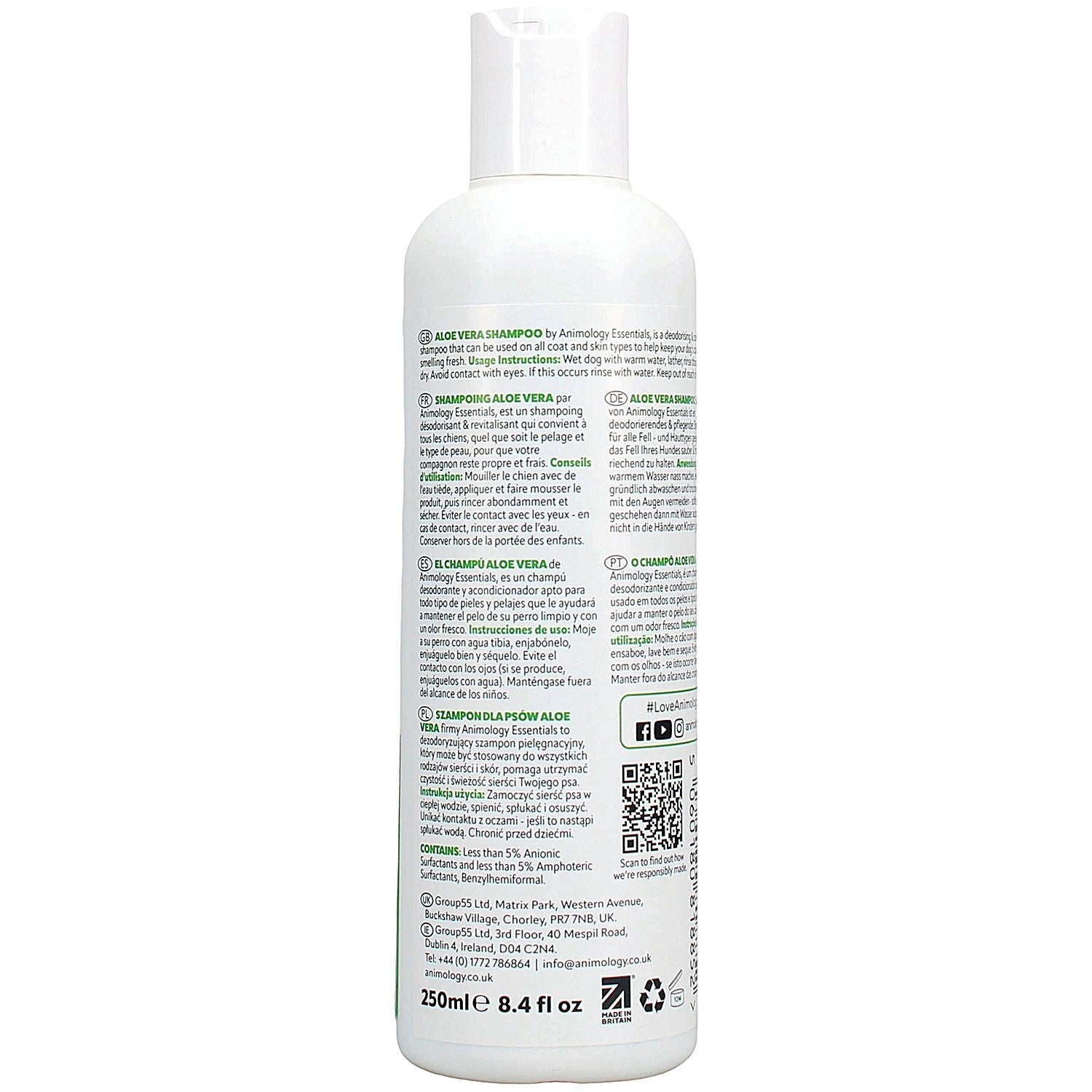 Animology Essentials Aloe Vera Shampoo for Dogs 250ml Easy2Order : KS81885