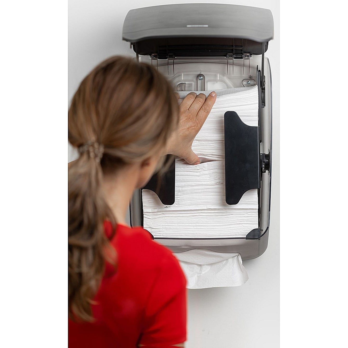 Katrin Folded Hand Towel Dispenser, White