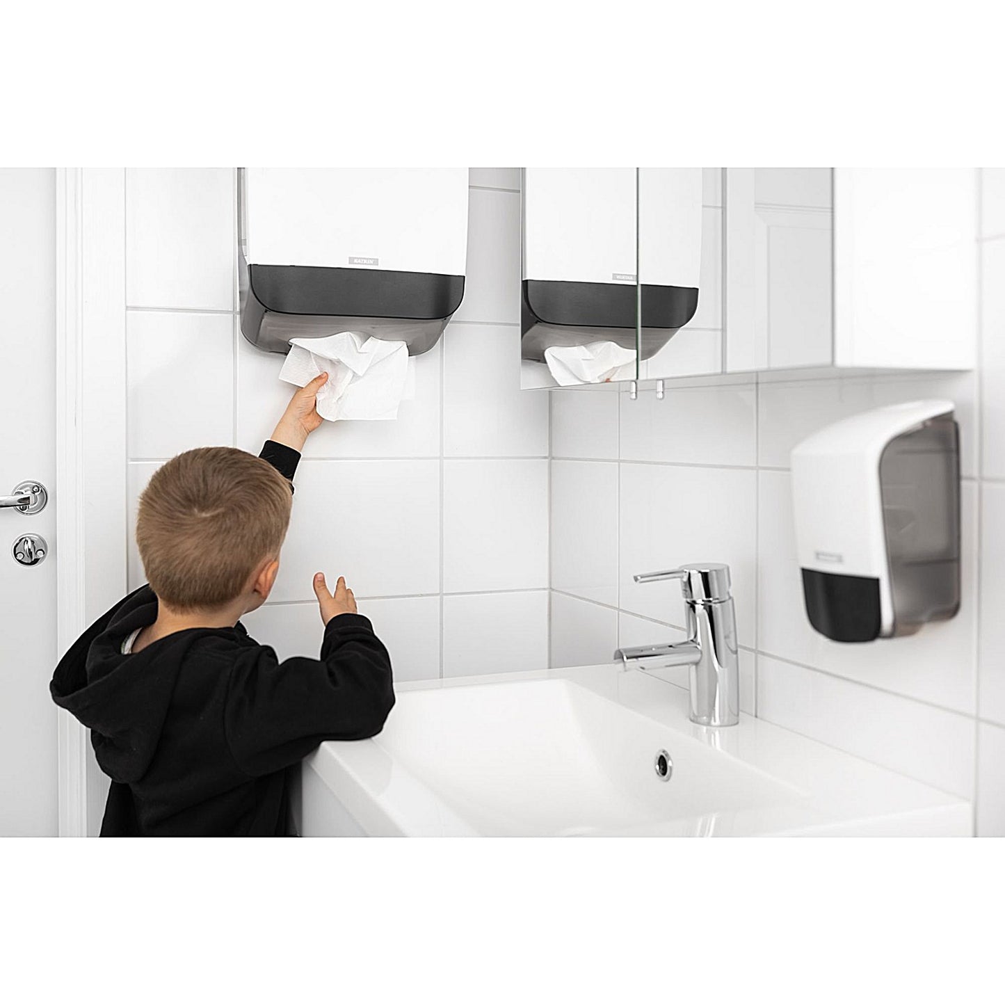 Katrin Folded Hand Towel Dispenser, White