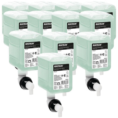 Katrin Commercial Hand Wash Liquid Refill, 500ml, Green, Pack of 12