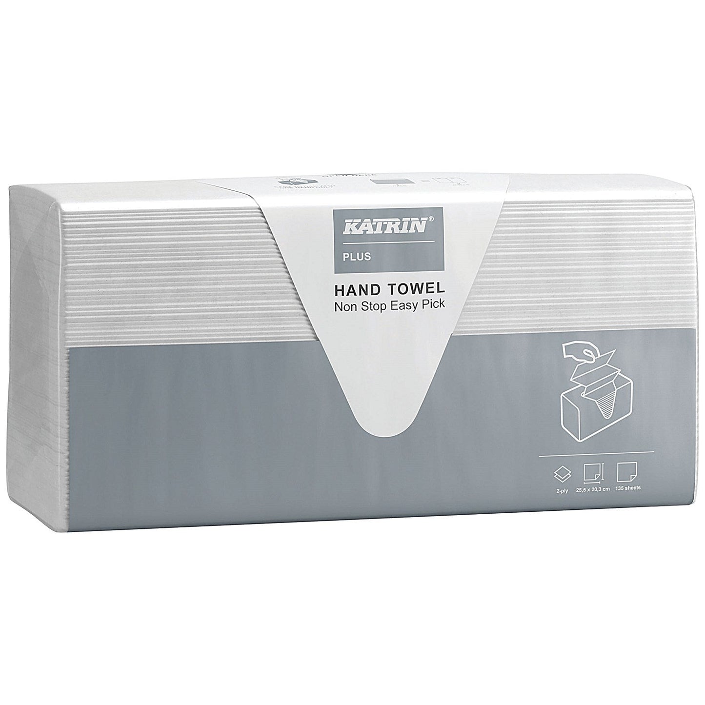 Katrin 2-Ply Z Fold Easy Pick Paper Hand Towels, White, Pack of 2835