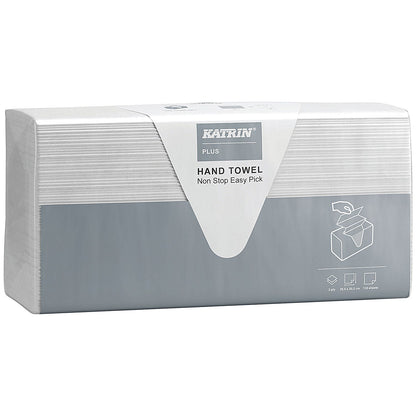 Katrin 2-Ply Z Fold Easy Pick Paper Hand Towels, White, Pack of 2835
