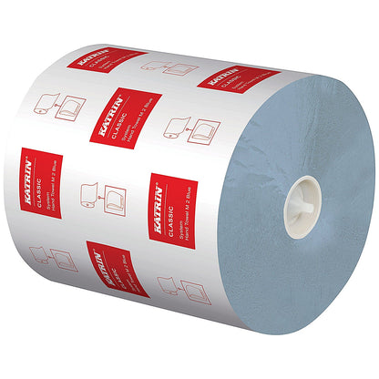 Katrin M2 Classic 2-Ply Hand Towel Roll, 113m, Blue, Pack of 6