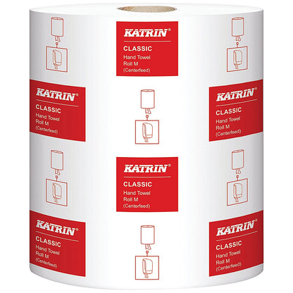Katrin Classic 2-Ply Hand Towel Roll, 82m, White, Pack of 6 Easy2Order : KZ48191
