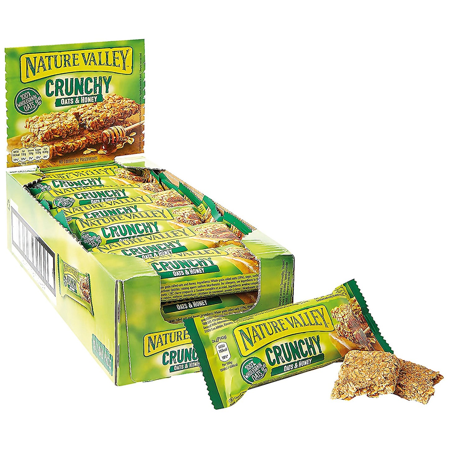 Nature Valley Crunchy Oats and Honey Snack Bars, 42g, Pack of 18
