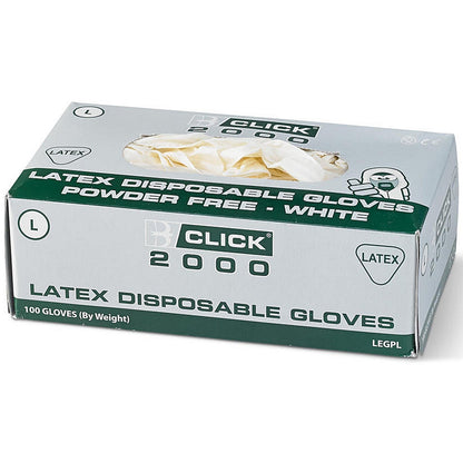 Beeswift Latex Powder Free Examination Gloves, White, Medium, Pack of 1000 Easy2Order : LEGPM