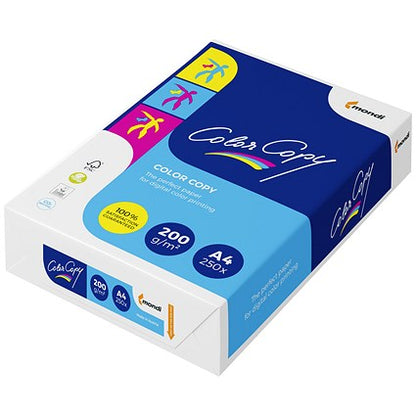 Color Copy A4 Paper, White, 200gsm, Ream (250 Sheets)