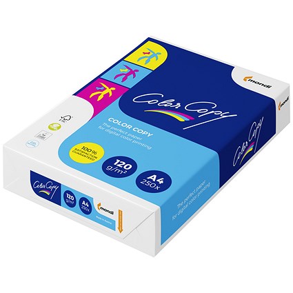 Color Copy A4 Paper, White, 120gsm, Ream (250 Sheets)