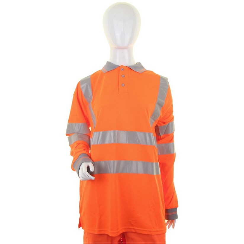 Beeswift Ladies Hi-Vis Long Sleeve Polo Shirt, Orange, XL Easy2Order : LPK28ORXL