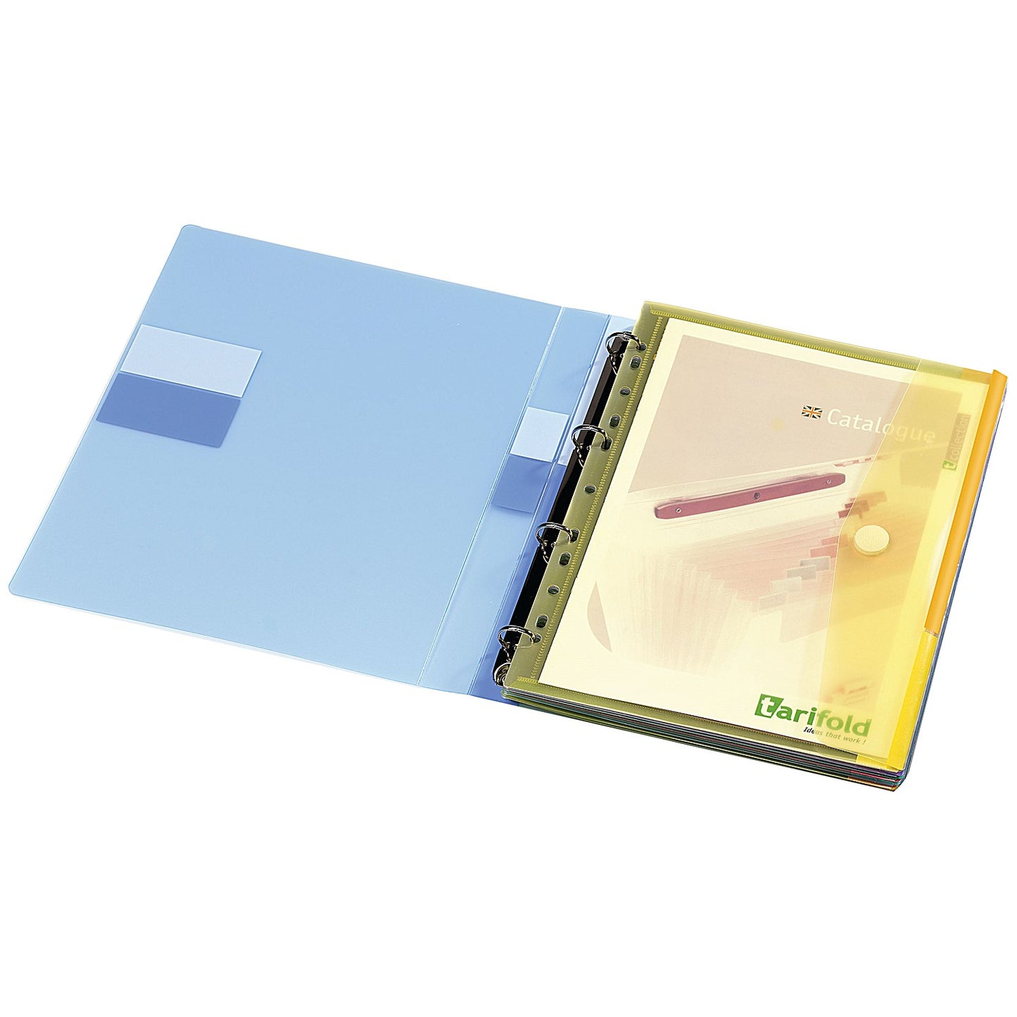 Tarifold A4 Punched Envelope Wallets, 180 Micron, Side Opening, Assorted, Pack of 12