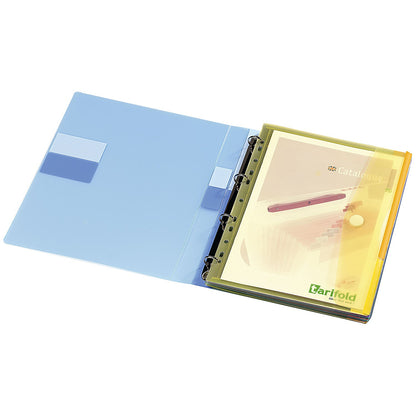 Tarifold A4 Punched Envelope Wallets, 180 Micron, Side Opening, Assorted, Pack of 12
