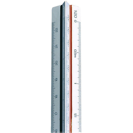 Linex Triangular Scale Ruler, 1:1-500, 30cm, White Easy2Order : LX10730