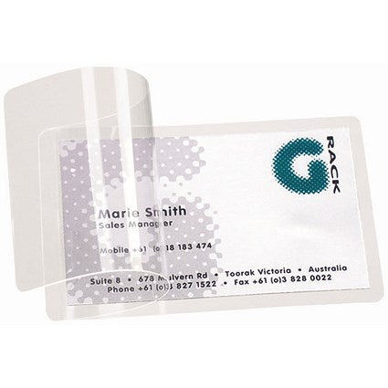 Pelltech 54 x 86mm Self-Laminating Pouches, 400 Microns, Glossy, Pack of 100