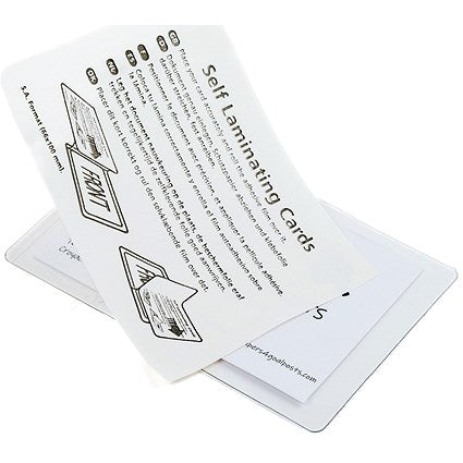Pelltech 66 x 100mm Self-Laminating Pouches, 400 Microns, Glossy, Pack of 100
