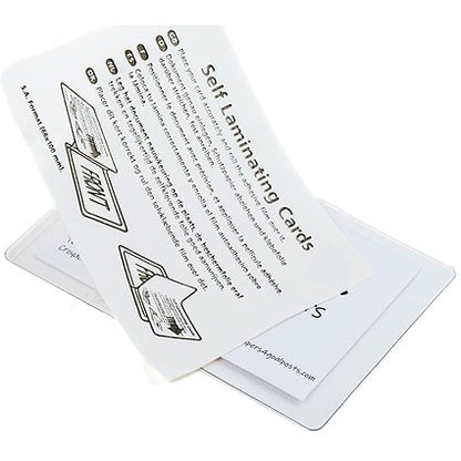 Pelltech 66 x 100mm Self-Laminating Pouches, 400 Microns, Glossy, Pack of 100