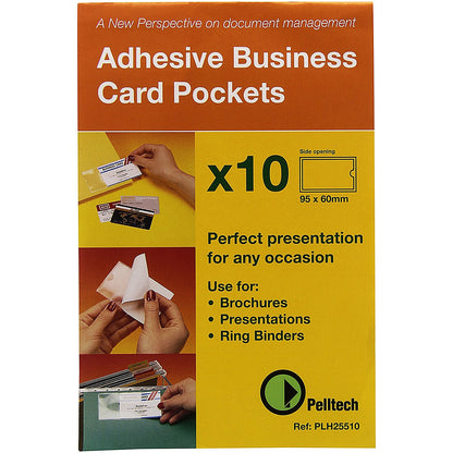 Pelltech Business Card Holder Side Opening 60x95mm (Pack of 10)