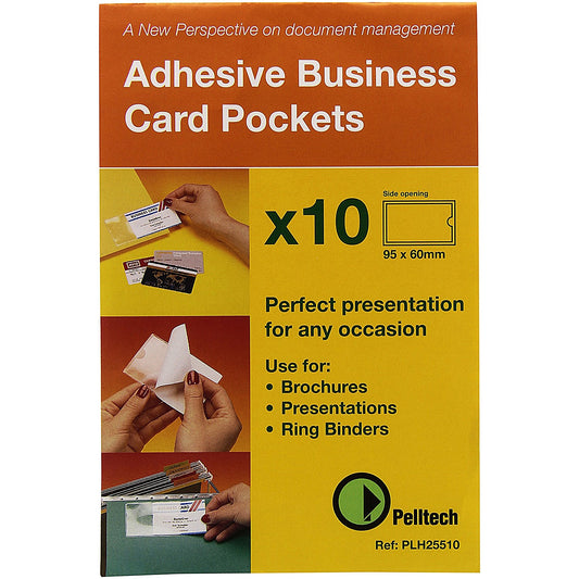 Pelltech Business Card Holder Side Opening 60x95mm (Pack of 10)
