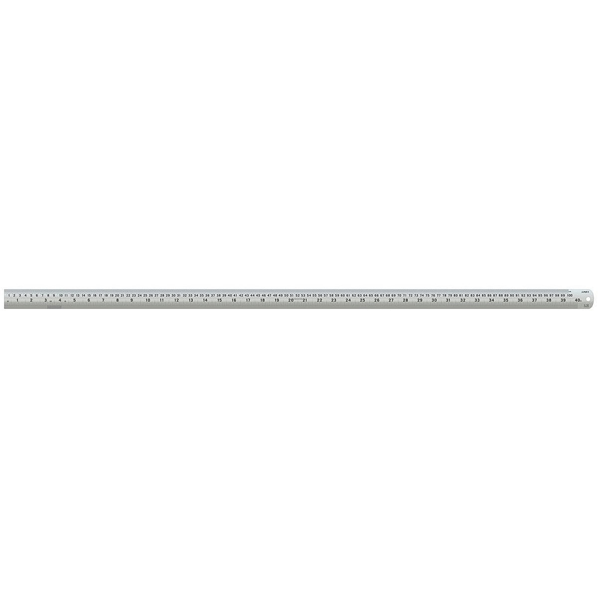 Linex Ruler Stainless Steel Imperial and Metric with Conversion Table 1000mm Silver