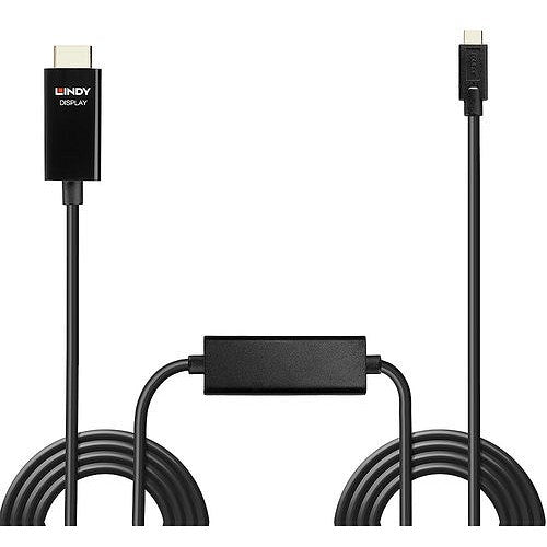 Lindy USB Type C to HDMI 4K60 Adapter Cable with HDR 5m Black