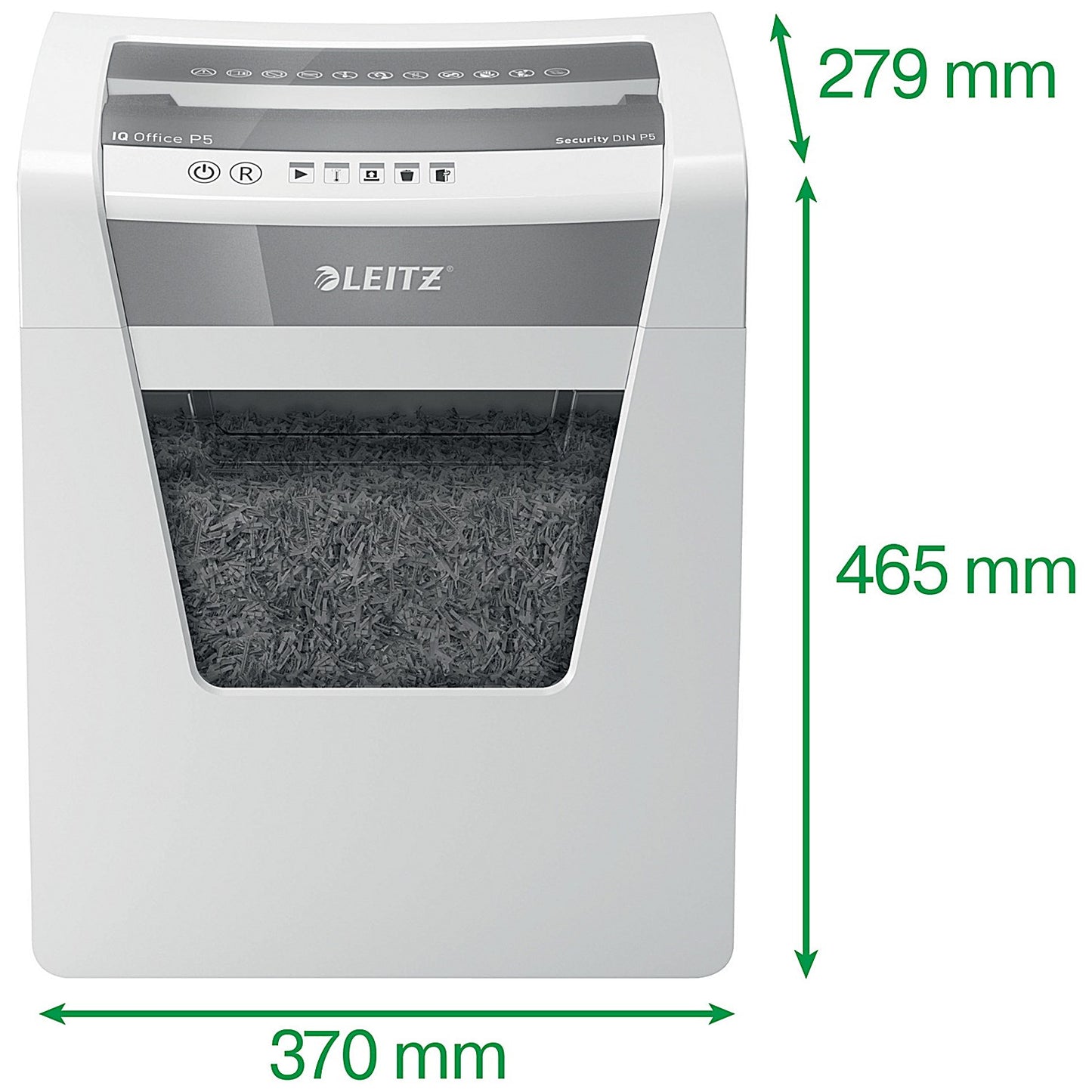 Leitz IQ Office P-5 Micro-Cut Paper Shredder, 23 Litres