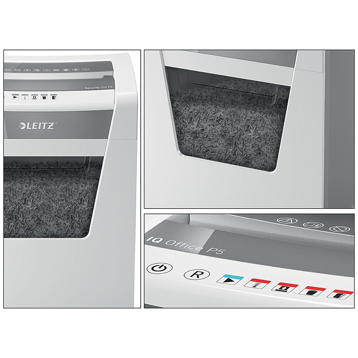 Leitz IQ Office P-5 Micro-Cut Paper Shredder, 23 Litres