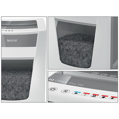 Leitz IQ Office Pro P-5 Micro-Cut Paper Shredder, 30 Litres