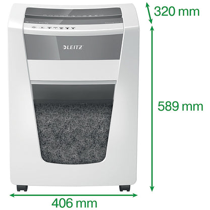 Leitz IQ Office Pro P-4 Cross-Cut Paper Shredder, 30 Litres