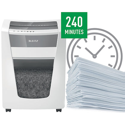 Leitz IQ Office Pro P-4 Cross-Cut Paper Shredder, 30 Litres