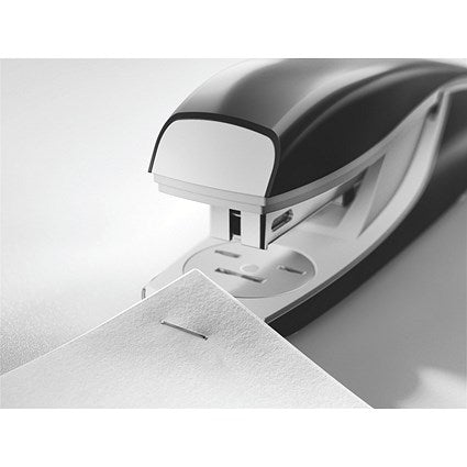 Leitz NeXXt Wow Half Strip Stapler, Capacity 30 Sheets, Black