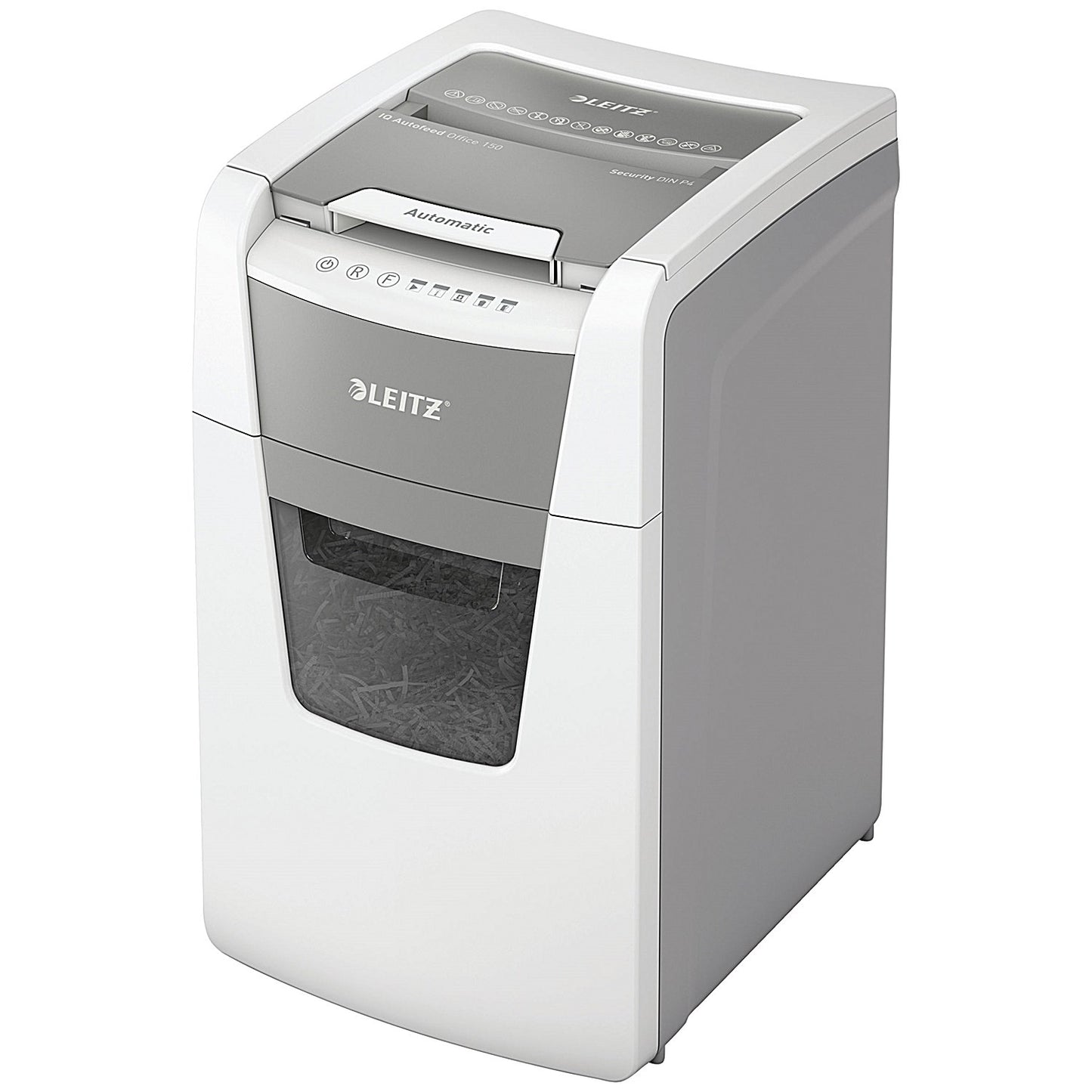 Leitz IQ Autofeed Small Office 100 Automatic P-4 Cross-Cut Paper Shredder, 34 Litres