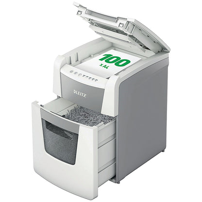 Leitz IQ Autofeed Office 100 P-5 Micro-Cut Shredder, 34 Litres