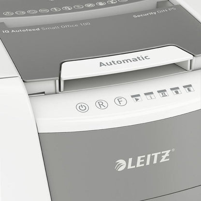 Leitz IQ Autofeed Office 100 P-5 Micro-Cut Shredder, 34 Litres
