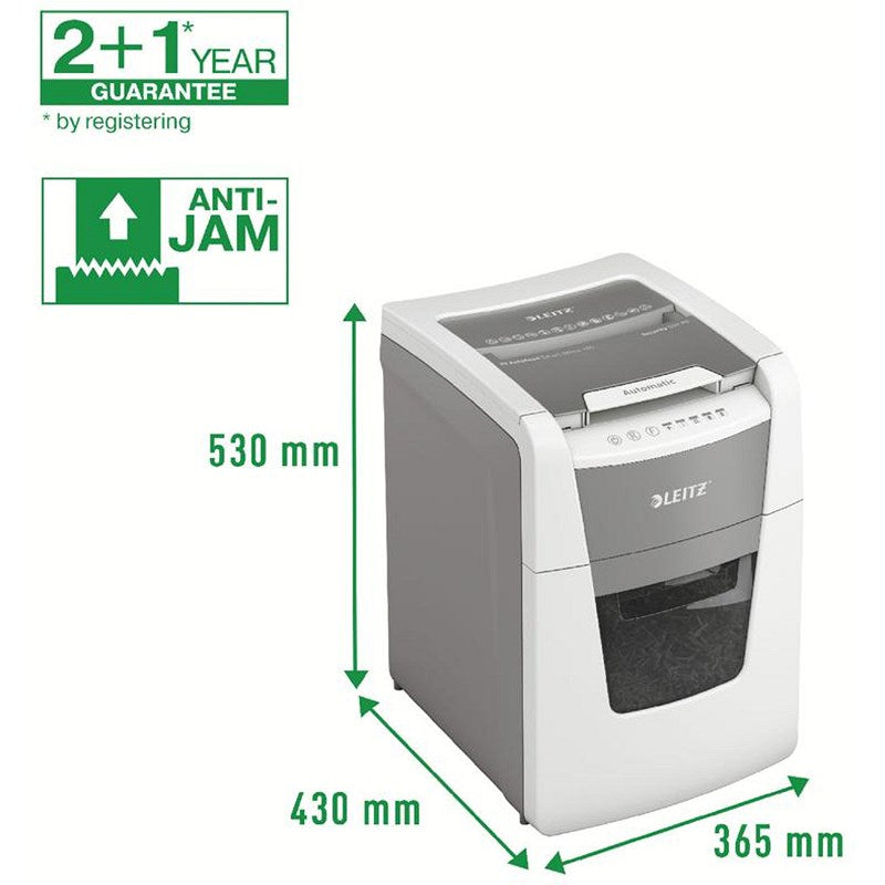 Leitz IQ Autofeed Office 100 P-5 Micro-Cut Shredder, 34 Litres