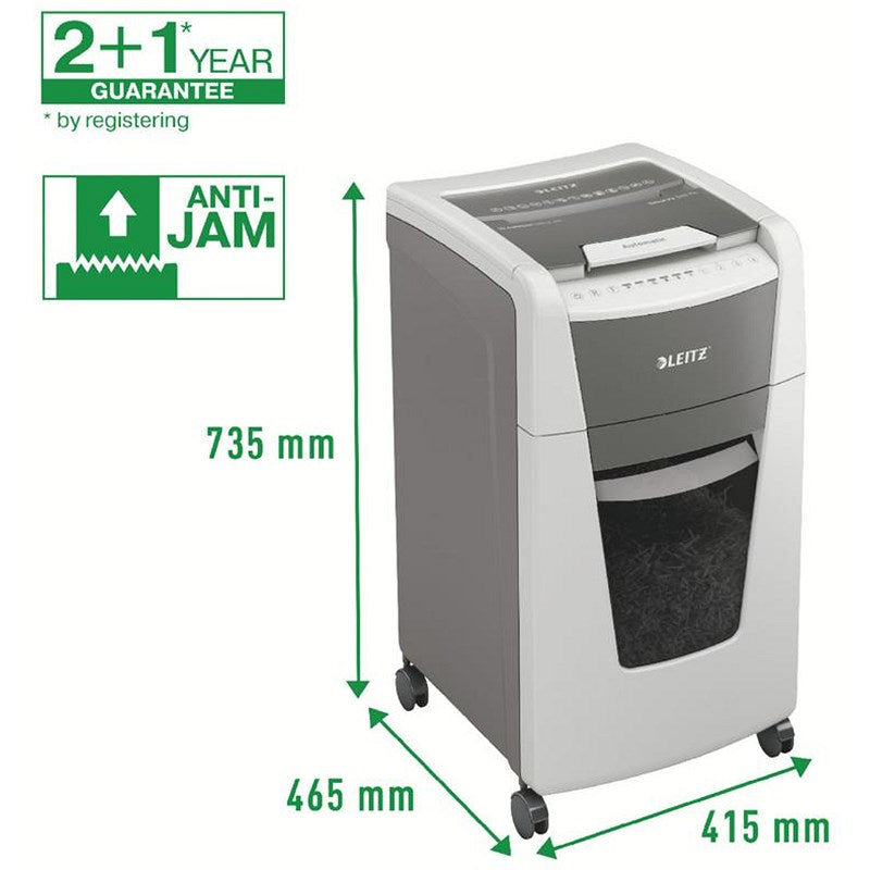 Leitz IQ Autofeed Office 300 P-4 Cross-Cut Shredder, 60 Litres