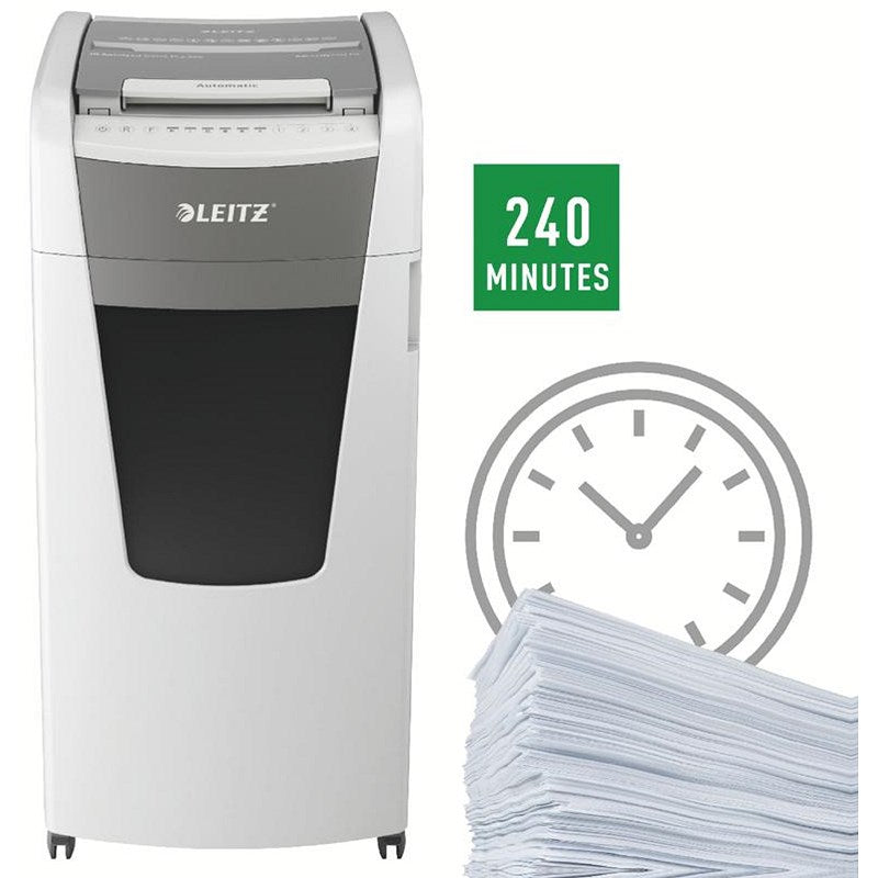 Leitz IQ Autofeed Office Pro 600 P-4 Cross-Cut Shredder, 110 Litres