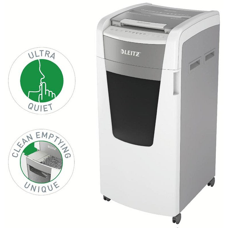 Leitz IQ Autofeed Office Pro 600 P-4 Cross-Cut Shredder, 110 Litres