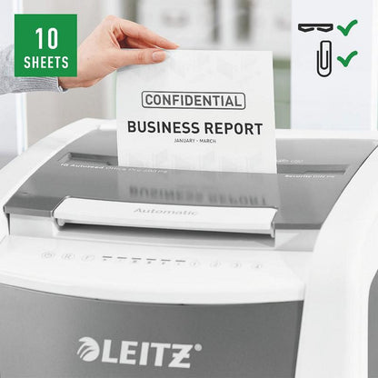 Leitz IQ Autofeed Office Pro 600 P-5 Micro-Cut Shredder, 110 Litres