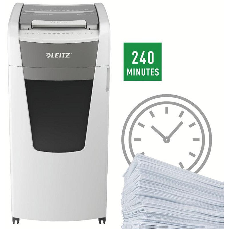 Leitz IQ Autofeed Office Pro 600 P-5 Micro-Cut Shredder, 110 Litres Easy2Order : LZ12638