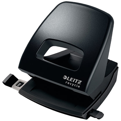 Leitz NeXXt Recycled 2 Hole Punch, Capacity 30 Sheets, Black