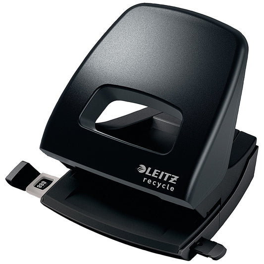 Leitz NeXXt Recycled 2 Hole Punch, Capacity 30 Sheets, Black