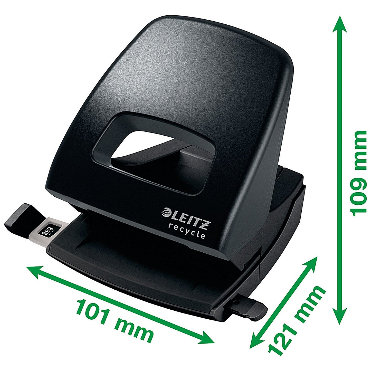 Leitz NeXXt Recycled 2 Hole Punch, Capacity 30 Sheets, Black