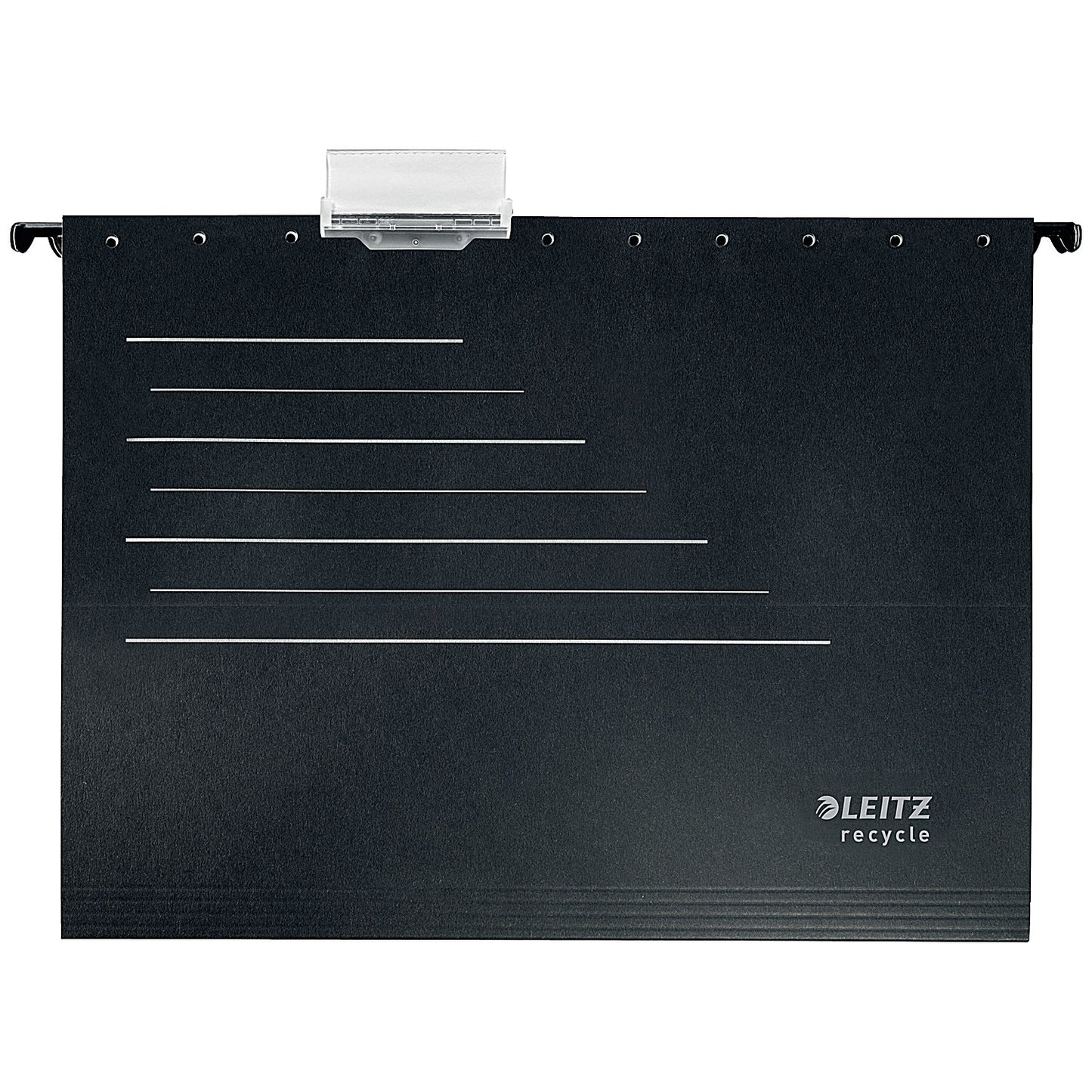 Leitz Alpha Recycle Manilla Suspension Files, V Base, A4, Black, Pack of 10